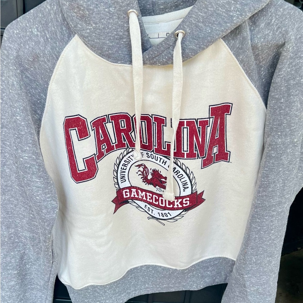 Carolina Gamecocks Gray and Cream Hoodie